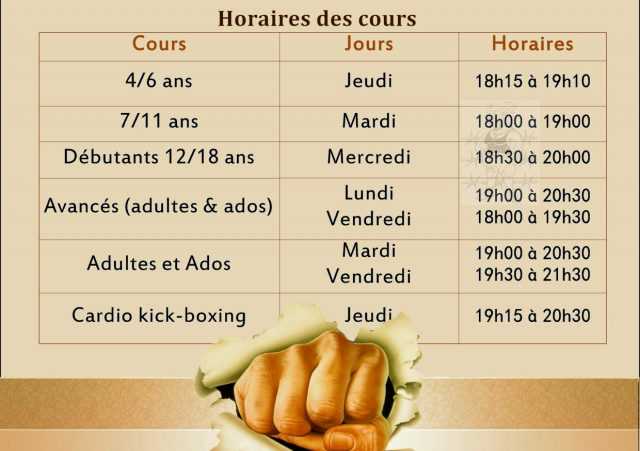 horaires cours 2016 2017